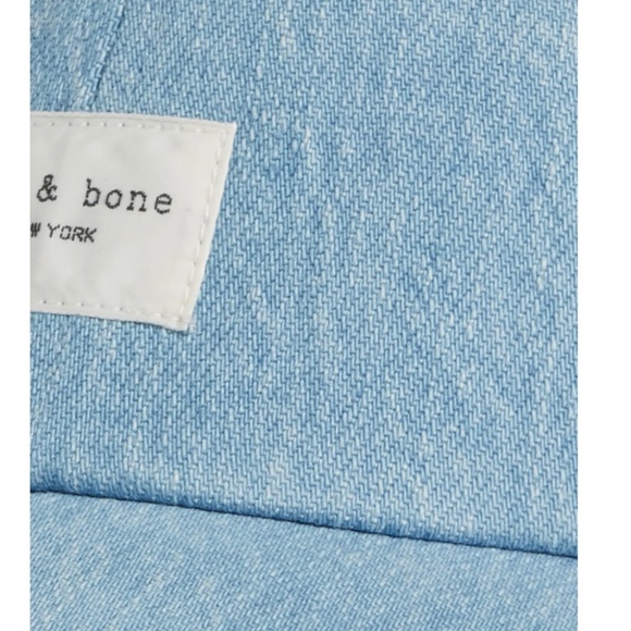 NWT $95 rag & bone Addison Denim Baseball Cap in a LIGHT WASH, Denim! - Picture 3 of 3